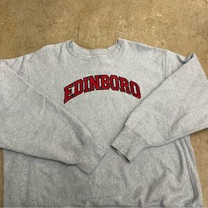 Edinboro University Champion Reverse Weave Gray Crewneck